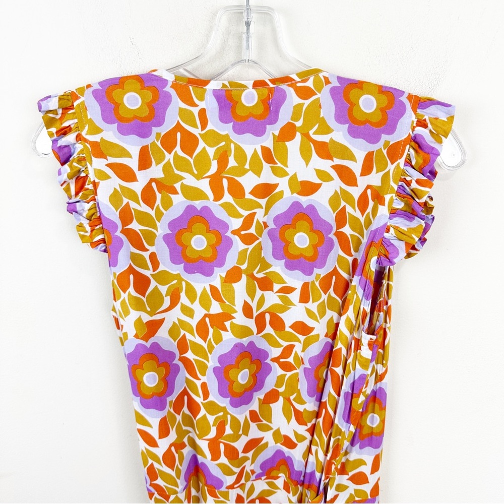 FEATHER & FIND FLORAL PRINTED RUFFLE WRAP MAXI DRESS - Picture 15 of 15